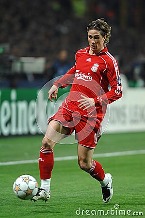 Fernando Torres in action during the match Editorial Stock Photo